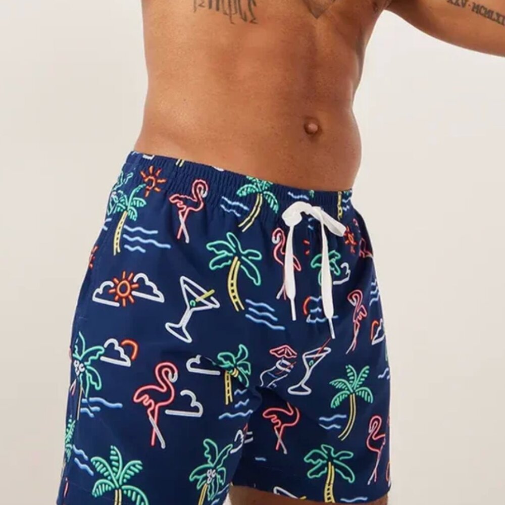 NWT - Chubbies Men's Neon Lights Swim Trunk in XL
